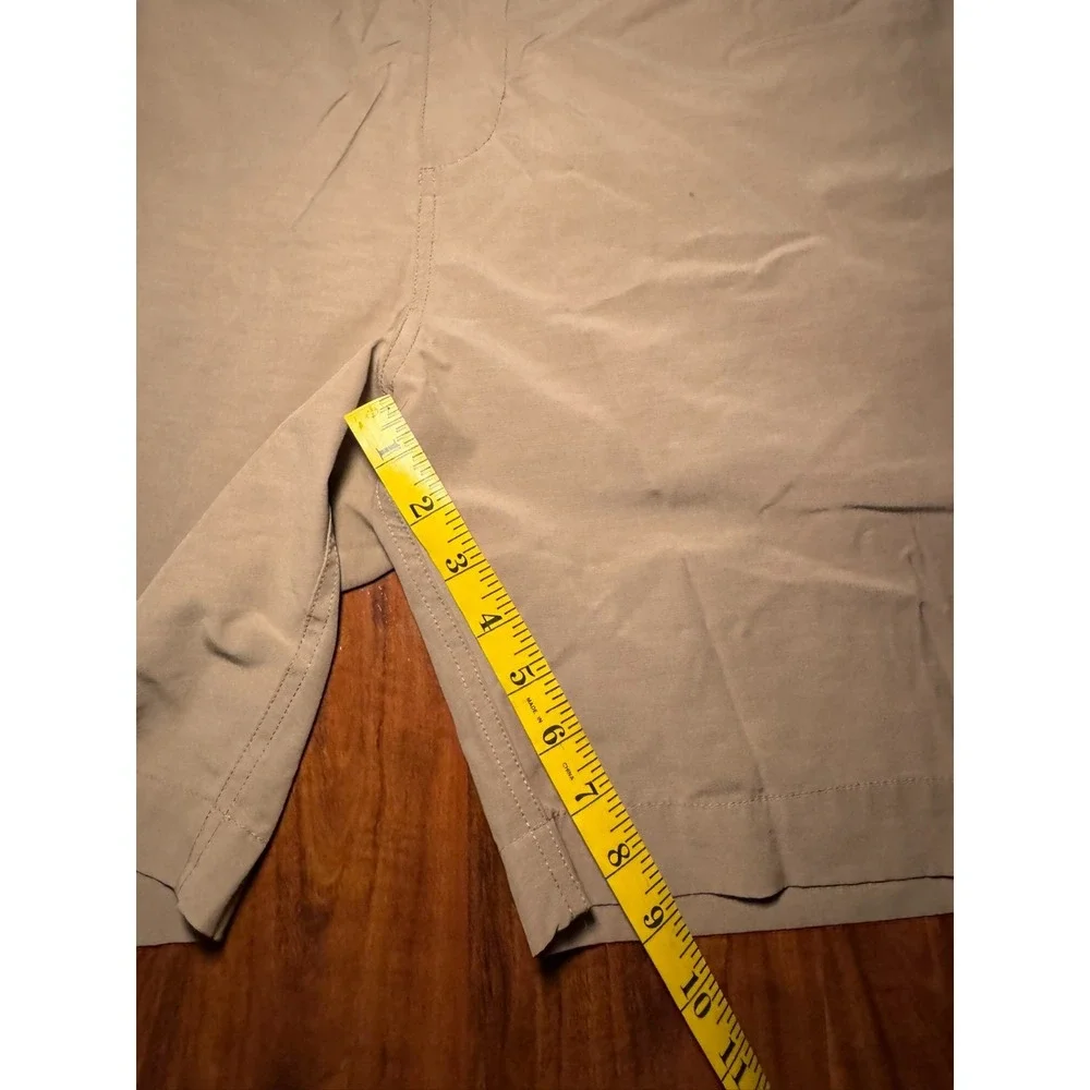 Faherty All Day Shorts Tan Mens Size 38 MSC0012 Chino Flat Front Preppy Beachy
